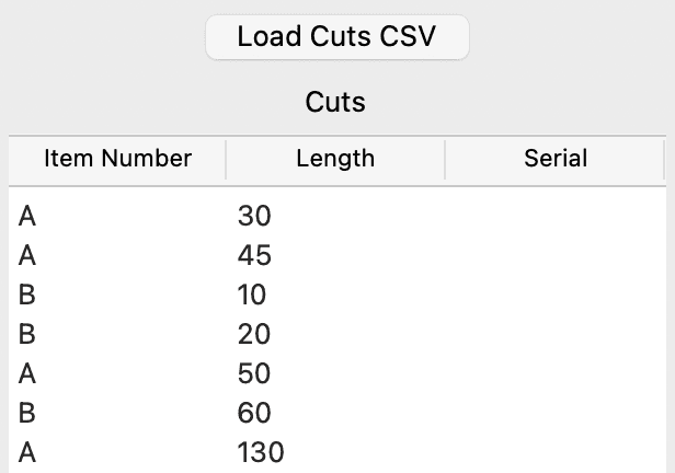 Step 2: Upload Cuts